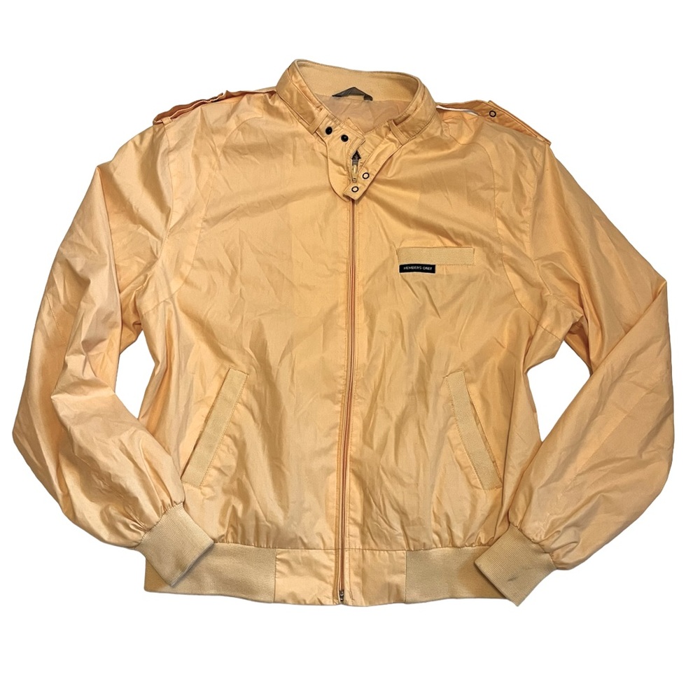 Members Only Pale Gold/Beige Bomber Jacket